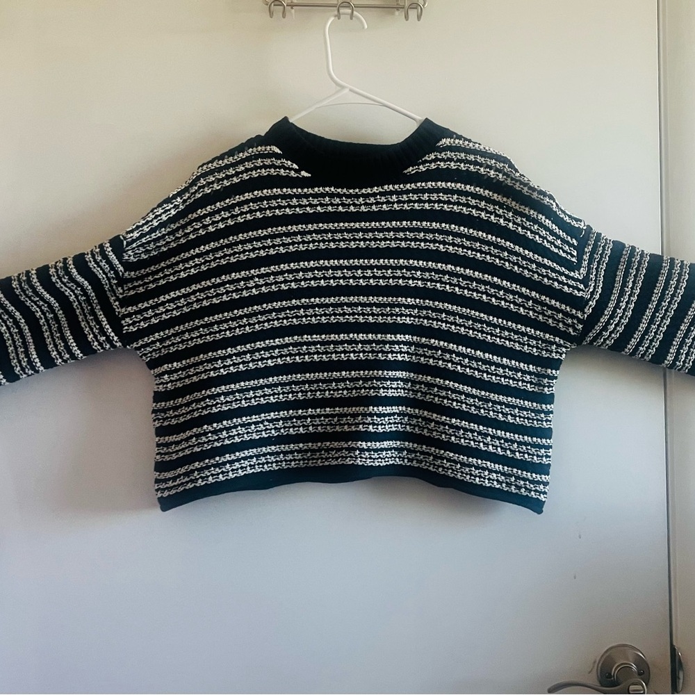 Striped Black and White Woman sweater